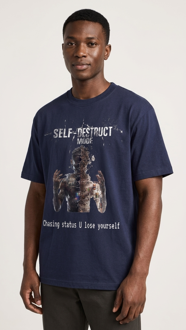Self Destruction Mode Essential Cotton T-Shirt
