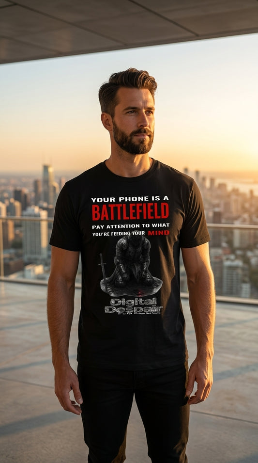 “Digital Despair” Essential Cotton T-Shirt