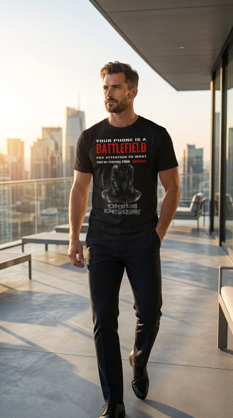 “Digital Despair” Essential Cotton T-Shirt